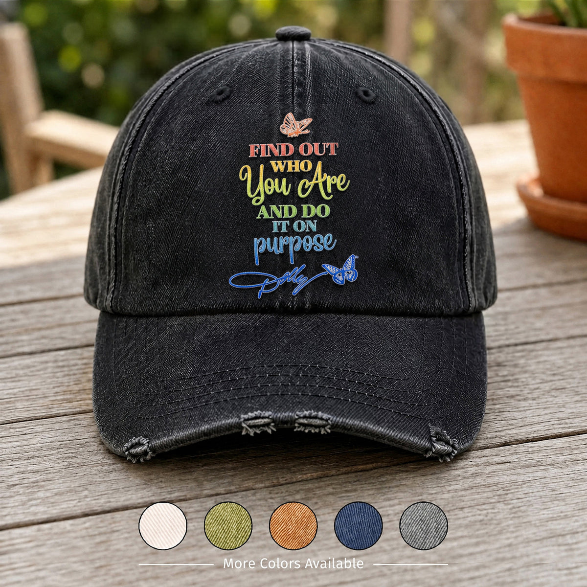 DPA Purpose Quote Denim Cap