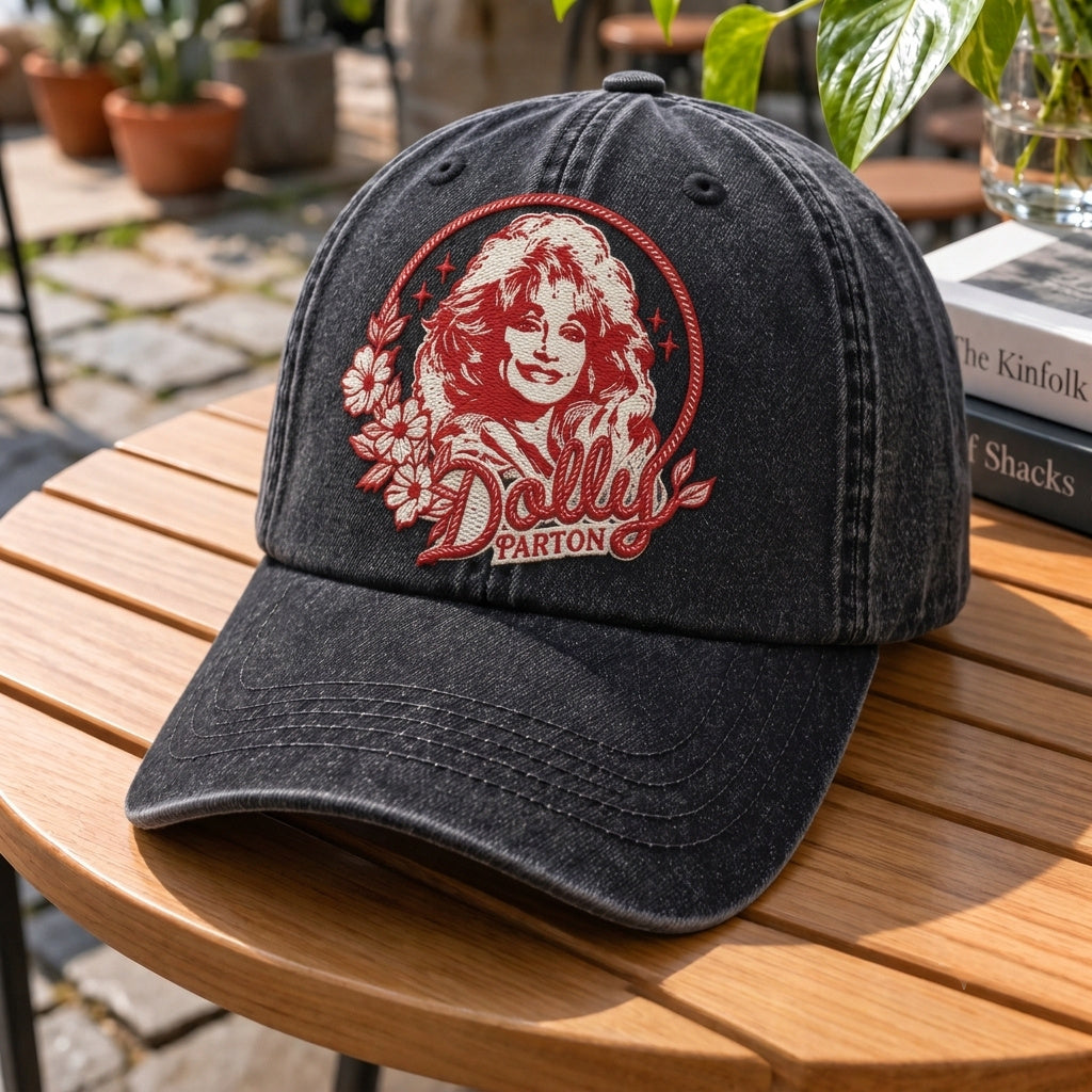 DPA Floral Portrait Denim Cap