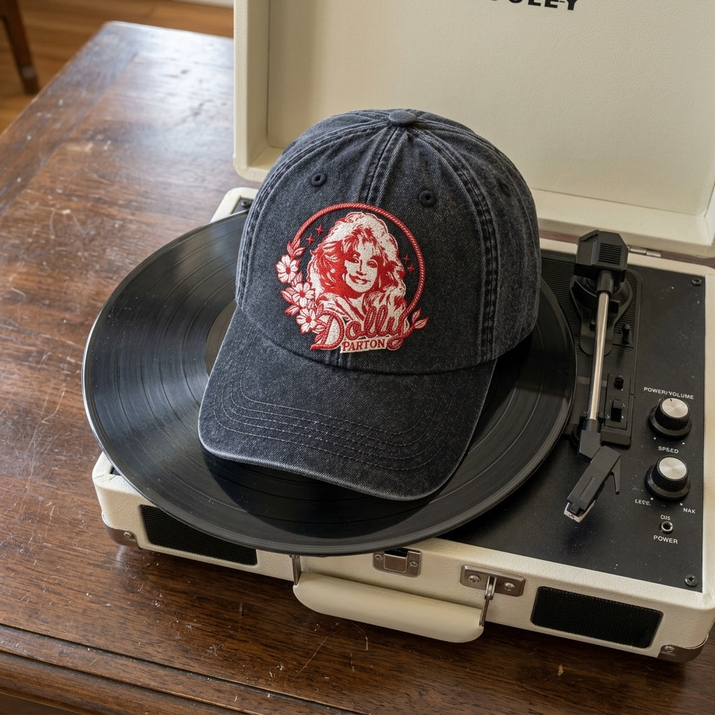 DPA Floral Portrait Denim Cap
