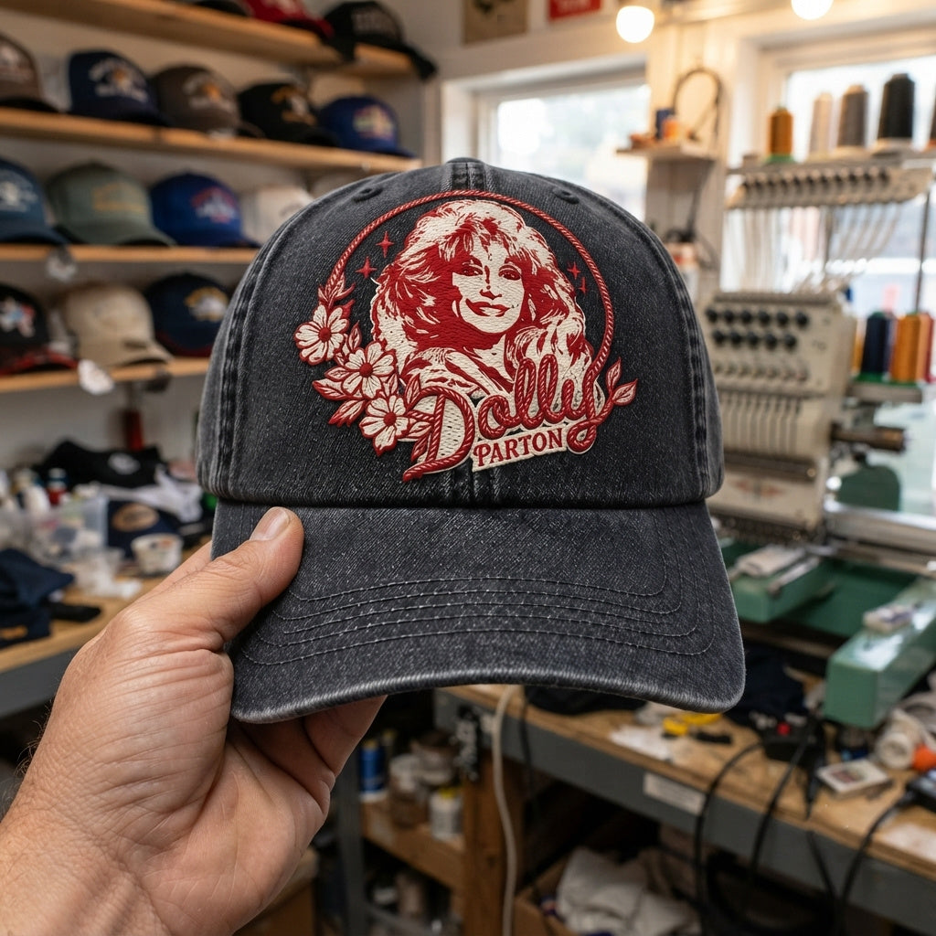 DPA Floral Portrait Denim Cap