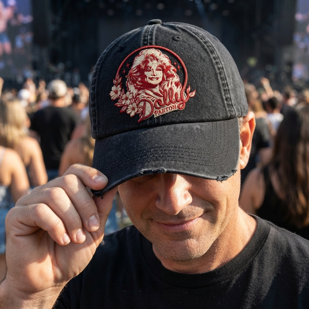 DPA Floral Portrait Denim Cap