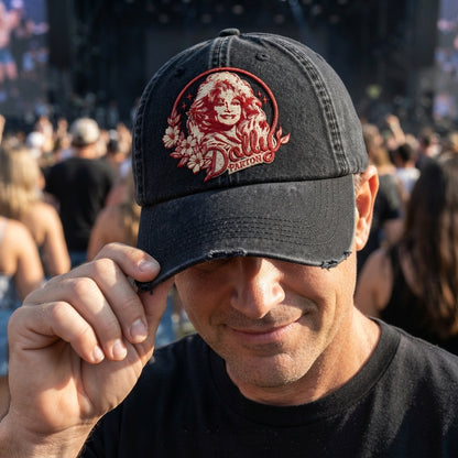 DPA Floral Portrait Denim Cap