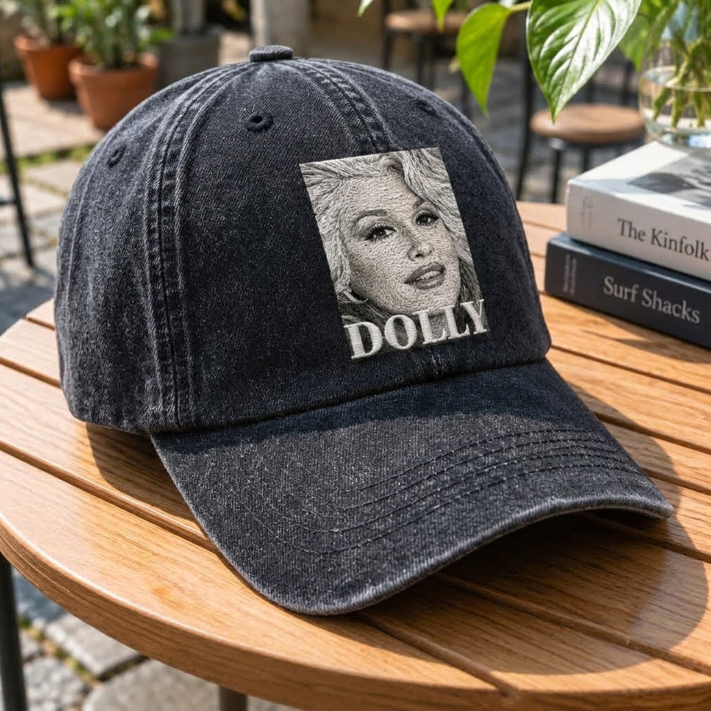 DPA Monochrome Portrait Denim Cap