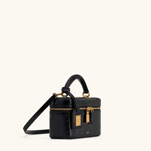 JW PEI French Vintage Shoulder Bag Croc Embossed Crossbody Handbag for Women Small Square Box Purse Exquisite Female Daily Wear