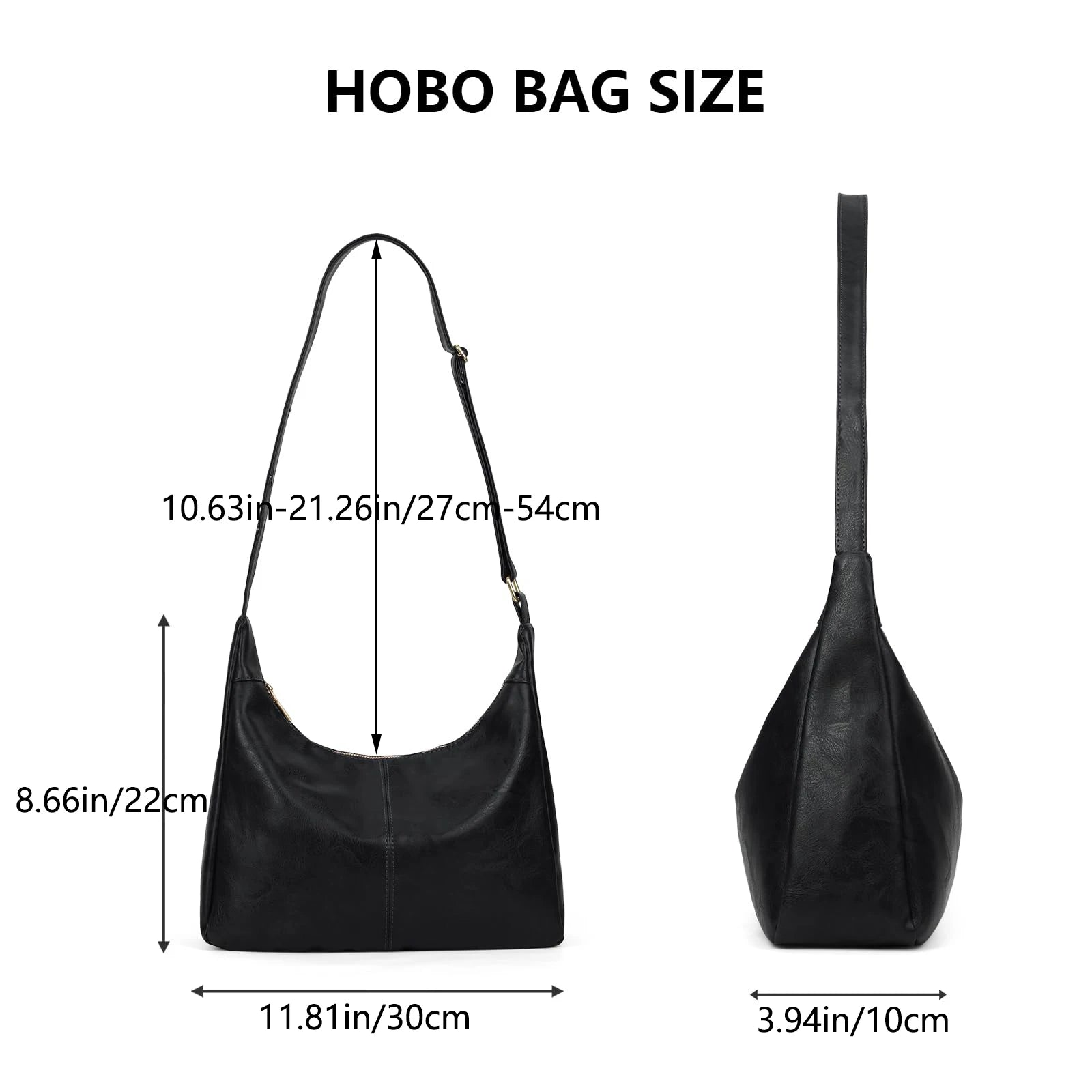Hobo Shoulder Bags for Women Ultra Soft Foldable Vegan Leather Shoulder Handbag Stylish Slouchy Tote Purses Casual Tote